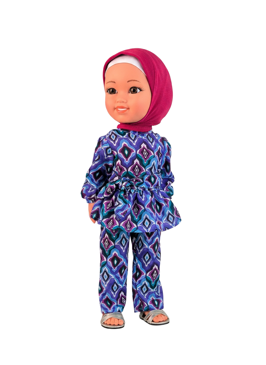 Nura hijabi doll cutout